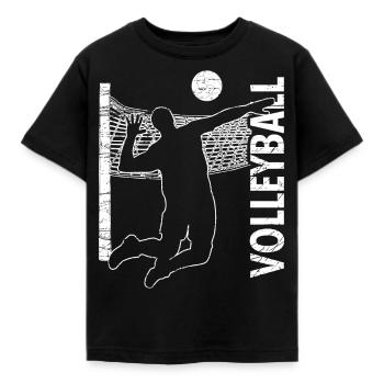 Volleyball Volleyballer Netz Geschenk - Kinder T-Shirt - Schwarz - Vorne - AI Model Kid Female (0cm)
