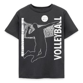Volleyball volleyball net gift - Kids' T-Shirt - dark grey - Front - AI Model Kid Female (0cm)