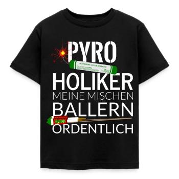 Pyroholiker Pyro Feu d'artifice - T-shirt Enfant - noir - Devant - AI Model Kid Female (0cm)