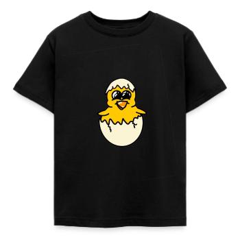 chick - Kids' T-Shirt - black - Front - AI Model Kid Female (0cm)