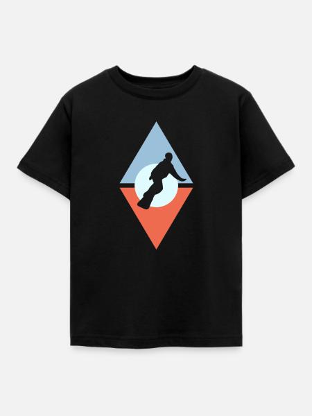 Snowboard Boarder - Kinder T-Shirt - Schwarz