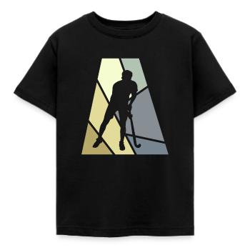 Bâton de hockey sur gazon - T-shirt Enfant - noir - Devant - AI Model Kid Female (0cm)
