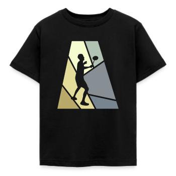 Drop Badminton Player Effacer - T-shirt Enfant - noir - Devant - AI Model Kid Female (0cm)