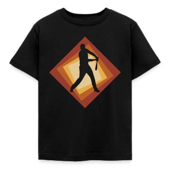 Batting Fielding Catcher - Kinder T-Shirt - Schwarz - Vorne - AI Model Kid Female (0cm)