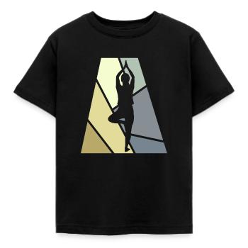 Vinyasa Barre Sonnengruß - Kinder T-Shirt - Schwarz - Vorne - AI Model Kid Female (0cm)