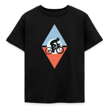 Cycling Cycling Route Cycling - Kids' T-Shirt - black - Front - AI Model Kid Female (0cm)