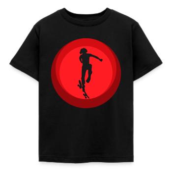 Skateboard Skateboarder Skater - Børne-T-shirt - sort - Foran - AI Model Kid Female (0cm)