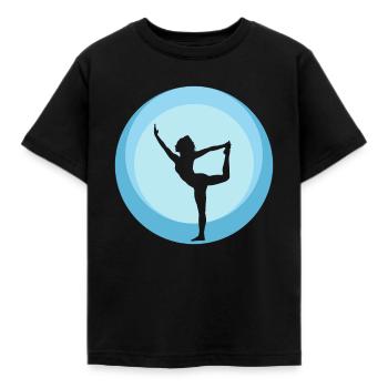 Power Meditation Vinyasa - Kids' T-Shirt - black - Front - AI Model Kid Female (0cm)