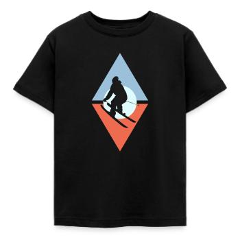 Ski Skieur Ski - T-shirt Enfant - noir - Devant - AI Model Kid Female (0cm)