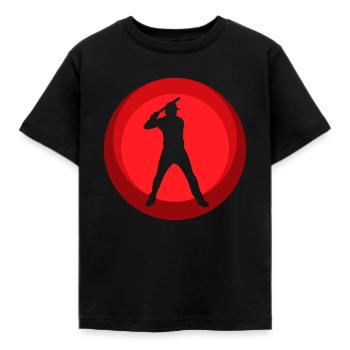 Baseball Batting Baseball - Kinder T-Shirt - Schwarz - Vorne - AI Model Kid Female (0cm)