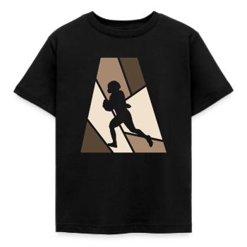 Rugby American Football Touchdown - Kinder T-Shirt - Schwarz - Vorne - AI Model Kid Female (0cm)