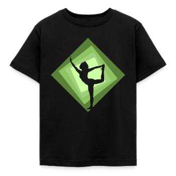 Mantra Sonnengruß Vinyasa - Kinder T-Shirt - Schwarz - Vorne - AI Model Kid Female (0cm)
