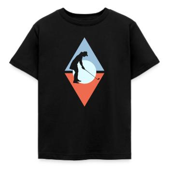 Promenade de golf - T-shirt Enfant - noir - Devant - AI Model Kid Female (0cm)