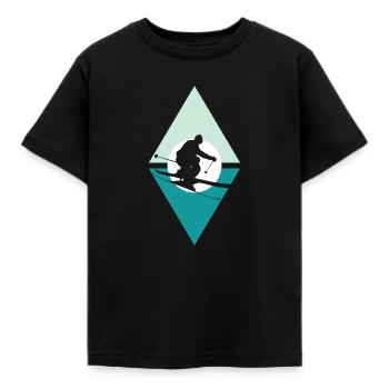 Ski Skieurs Ski - T-shirt Enfant - noir - Devant - AI Model Kid Female (0cm)