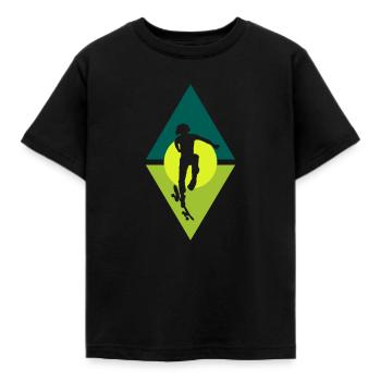 Skateboard Skateur Skateur - T-shirt Enfant - noir - Devant - AI Model Kid Female (0cm)