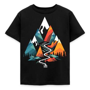 Sentier de randonnée en montagne - T-shirt Enfant - noir - Devant - AI Model Kid Female (0cm)