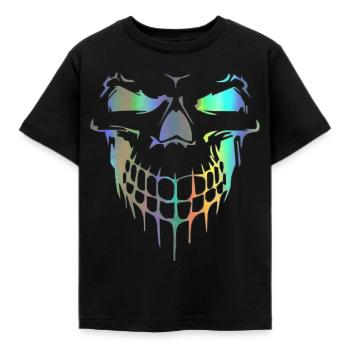 Totenkopf - Kinder T-Shirt - Schwarz - Vorne - AI Model Kid Female (0cm)