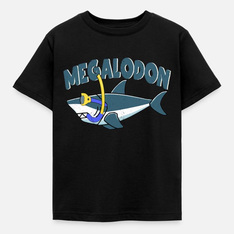 Megalodon Børns Haj af Børn Shark - Børne-T-shirt - sort