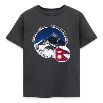 Hiking mount Everest Nepal Tibet - Kids' T-Shirt - dark grey - Front - AI Model Kid Female (0cm)