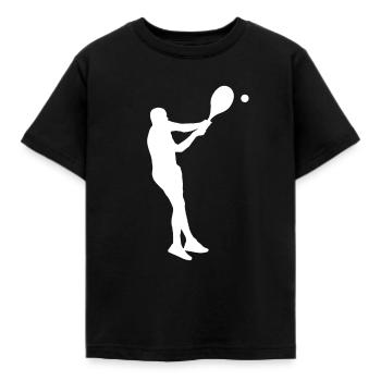 Ball Tennis - Kinder T-Shirt - Schwarz - Vorne - AI Model Kid Female (0cm)