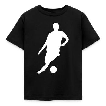Soccer - Kinder T-Shirt - Schwarz - Vorne - AI Model Kid Female (0cm)