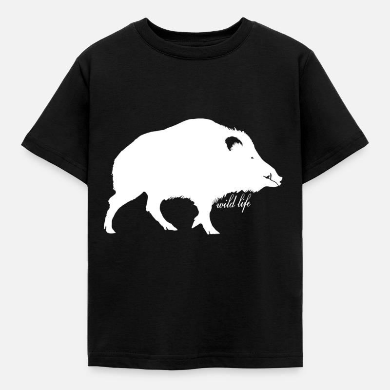Faune de sanglier - T-shirt Enfant - noir