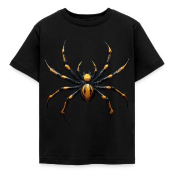 Spinne Giftig Gelb Schwarz - Kinder T-Shirt - Schwarz - Vorne - AI Model Kid Female (0cm)