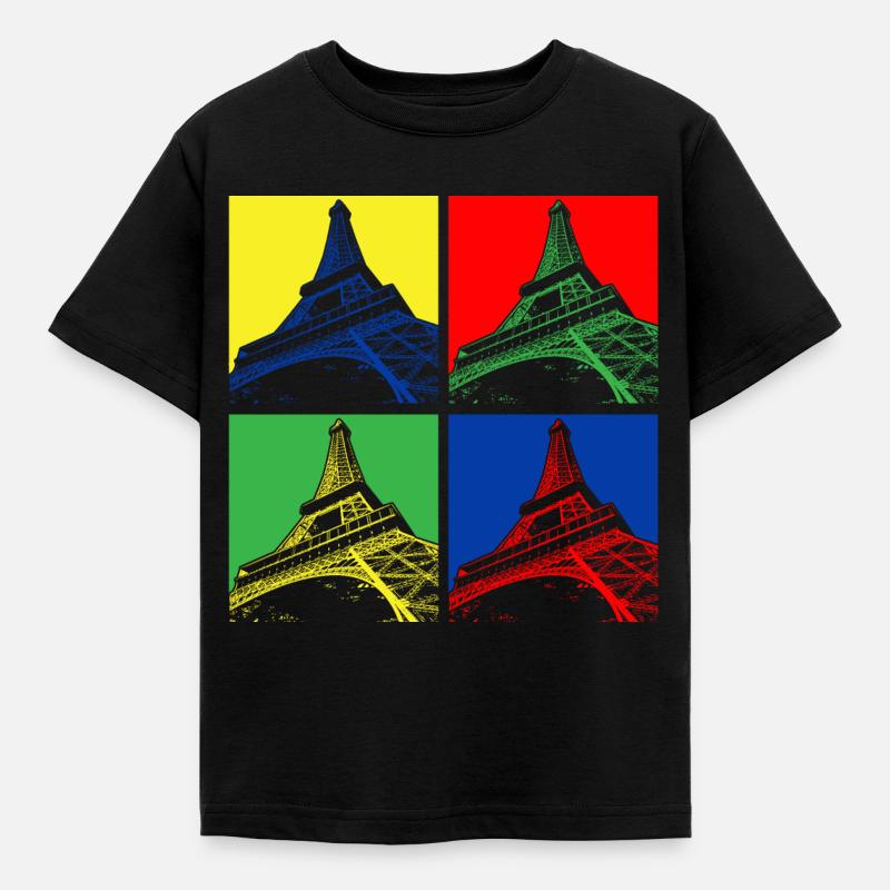 tour Eiffel - T-shirt Enfant - noir