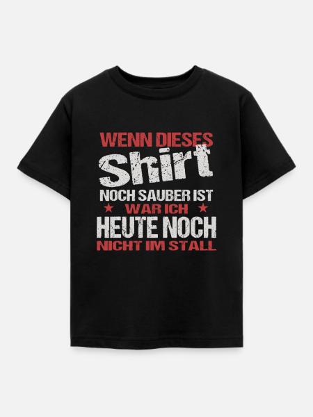 Pferde Tshirt Reiterin Pferdesprüche Geschenk - Kinder T-Shirt - Schwarz