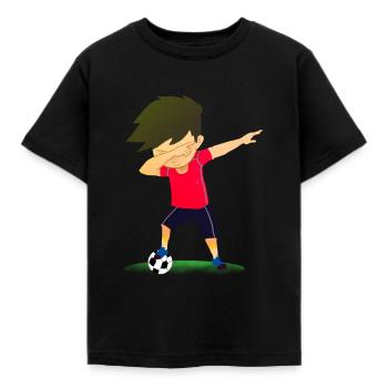 Footballer Dab - Kids' T-Shirt - black - Front - AI Model Kid Female (0cm)
