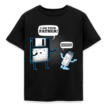 Clé USB Retro disque - T-shirt Enfant - noir - Devant - AI Model Kid Female (0cm)