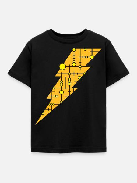 Blitz (Muster) - Kinder T-Shirt - Schwarz