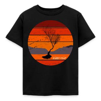 Llanberis Lonely Tree - Kids' T-Shirt - black - Front - AI Model Kid Female (0cm)