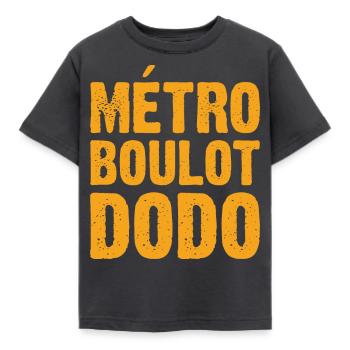 Métro Boulot Dodo - T-shirt Enfant - charbon - Devant - AI Model Kid Female (0cm)