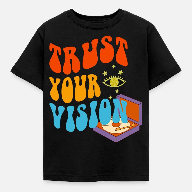 Trust Your Vision Turntable - Kinder T-Shirt - Schwarz