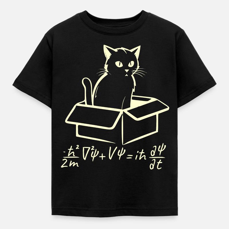 Schrödingers Katze - Kinder T-Shirt - Schwarz