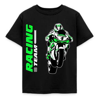 Motorradrennen - Moto GP - Superbike - Kinder T-Shirt - Schwarz - Vorne - AI Model Kid Female (0cm)