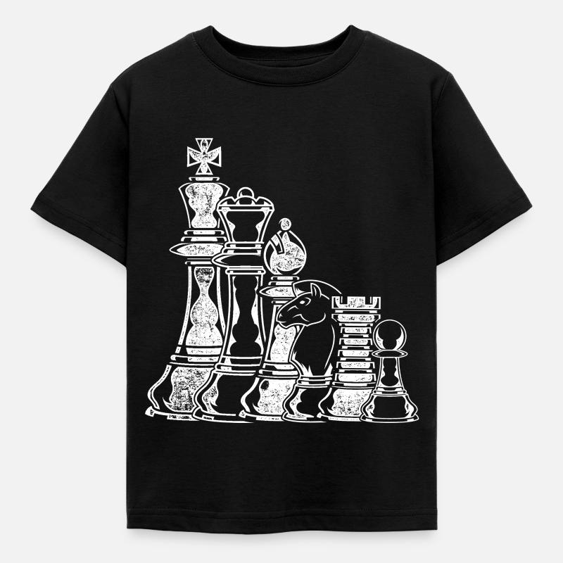 Schach - Kinder T-Shirt - Schwarz