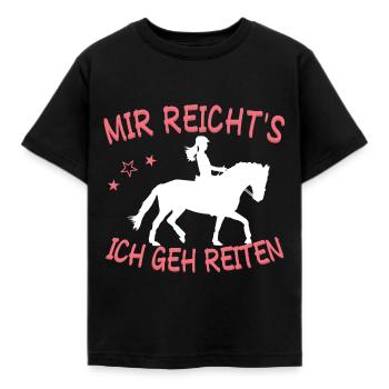 Pferde Reiter Mir Reichts Ich Geh Reiten Geschenk - Kinder T-Shirt - Schwarz - Vorne - AI Model Kid Female (0cm)