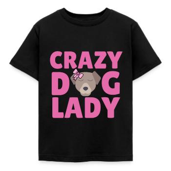 Dame de chien fou - T-shirt Enfant - noir - Devant - AI Model Kid Female (0cm)
