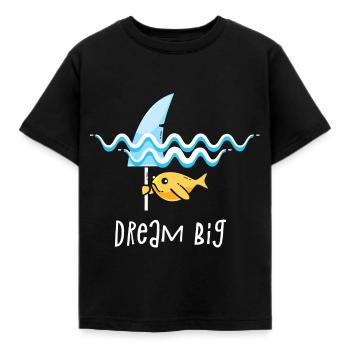 Dream big shark shirt - Kinder T-Shirt - Schwarz - Vorne - AI Model Kid Female (0cm)