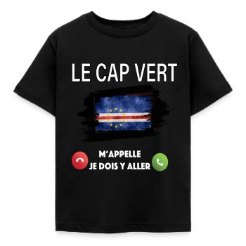 CAP vert - T-shirt Enfant - noir - Devant - AI Model Kid Female (0cm)