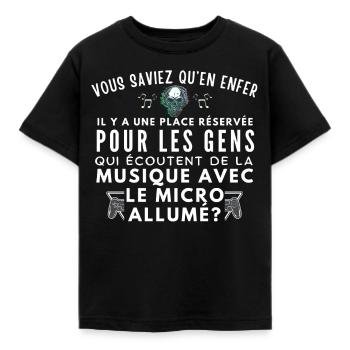 Le micro allumé - Kids' T-Shirt - black - Front - AI Model Kid Female (0cm)