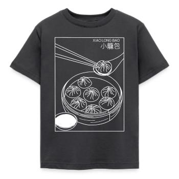 It’s Xiao Long Bao Time - Kids' T-Shirt - dark grey - Front - AI Model Kid Female (0cm)