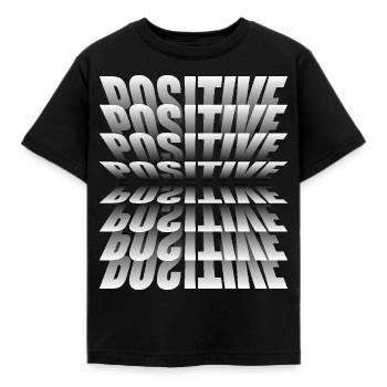 Positiv - Kinder T-Shirt - Schwarz - Vorne - AI Model Kid Female (0cm)