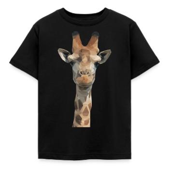 Low Poly Giraffe - Kids' T-Shirt - black - Front - AI Model Kid Female (0cm)