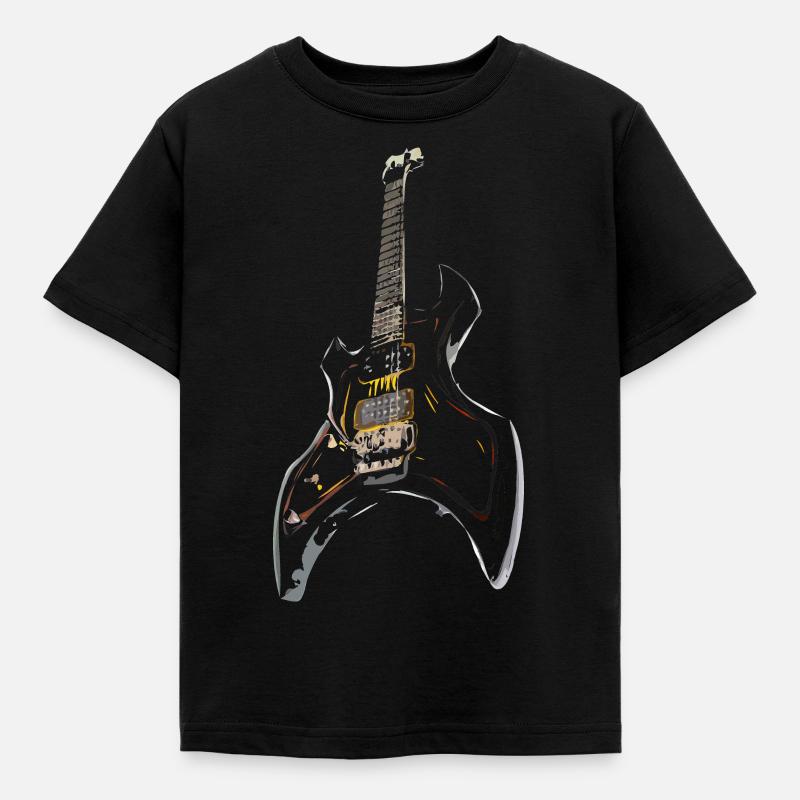 Gitarre - Kinder T-Shirt - Schwarz