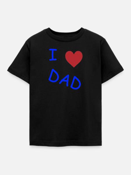 i love Dad - Kinder T-Shirt - Schwarz
