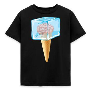 Casque de crème glacée , glace, été, brain freeze - T-shirt Enfant - noir - Devant - AI Model Kid Female (0cm)