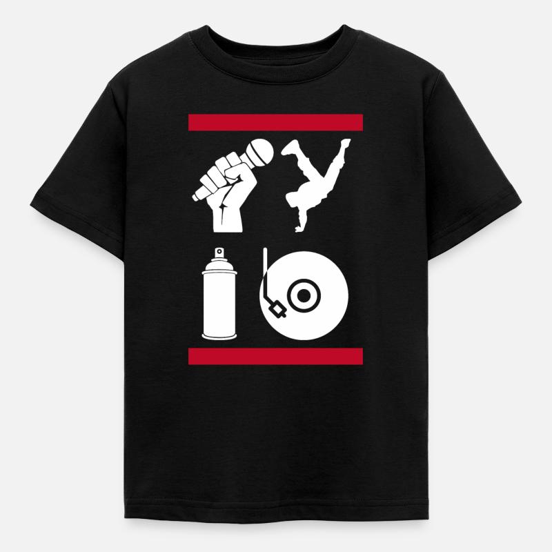 Les 4 éléments du hip-hop - T-shirt Enfant - noir